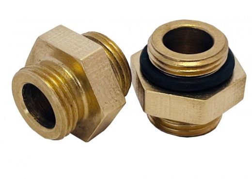 Ниппель под евроконус латунный G1/2''НР-G1/2'ЕК с резиновым кольцом