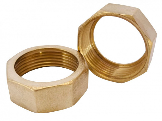 Гайка латунная G1 1/4"ВР 8 граней S46 d=35 h=18